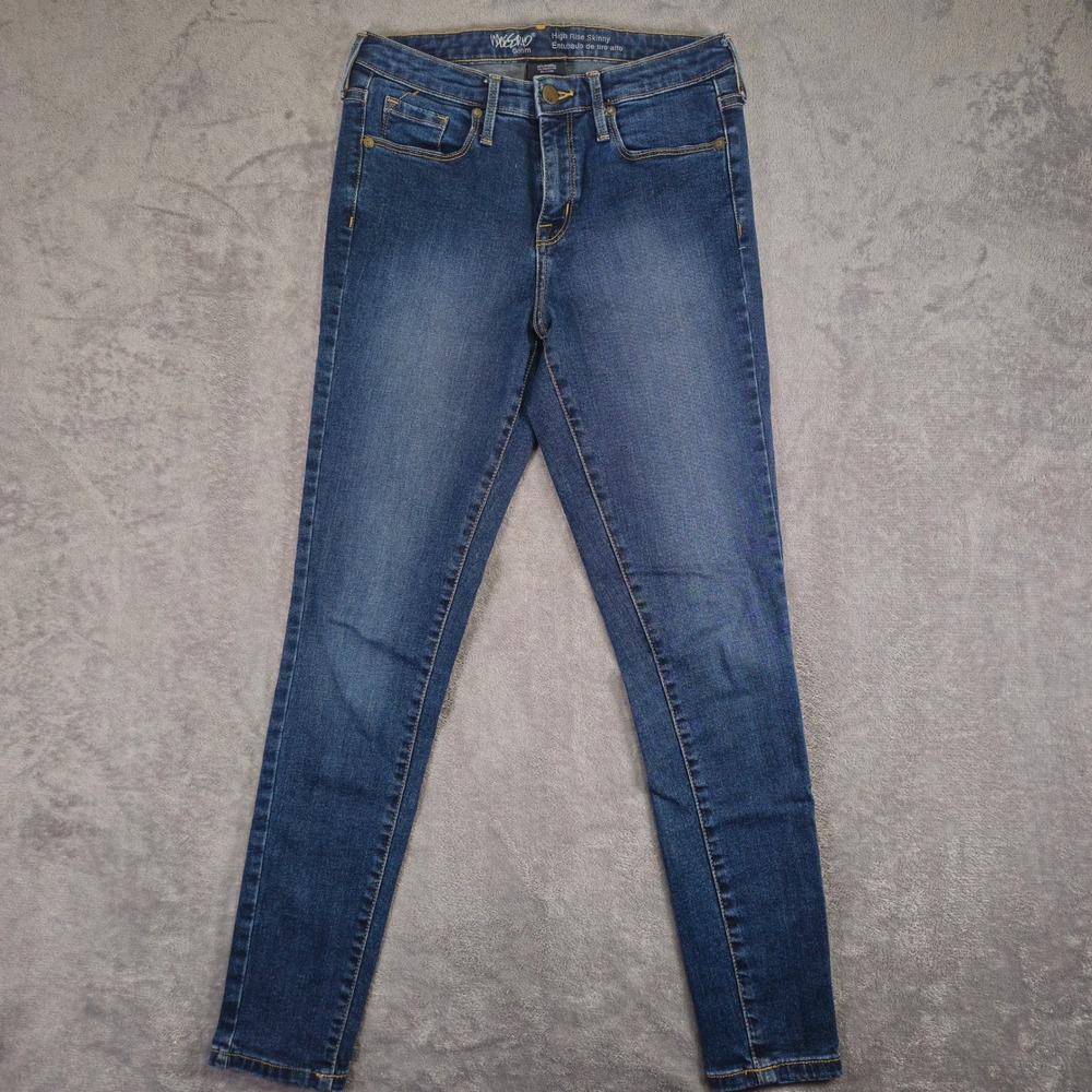 Mossimo Jeans Women 6/28 Blue High Rise Skinny Power Stretch Denim Cotton